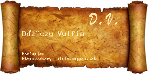 Dóczy Vulfia névjegykártya